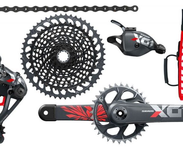 SRAM X01 Eagle DUB 12-fach Gruppe Boost 10-52 170mm + Tube Frame Strap